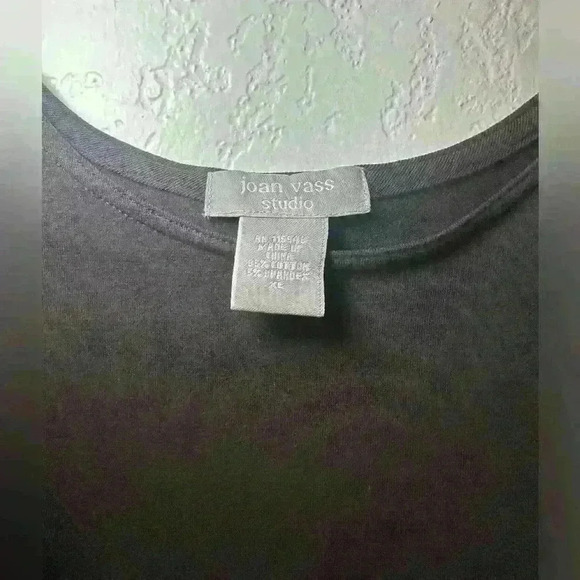 Joan Vass Women’s Black Long Sleeve Cold Shoulder XL - Picture 2 of 3